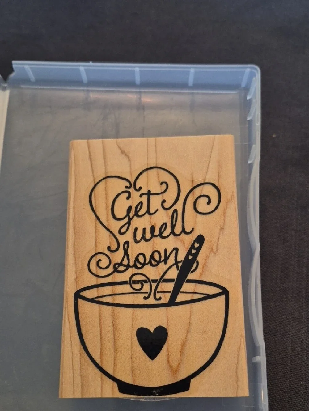 Stampin' Up! Get Well Soup‎ Clear Stamp Set - Olive, Black
